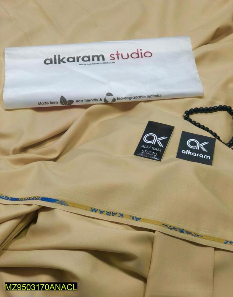 Men's Unstitched Wash And Wear Plain Suit