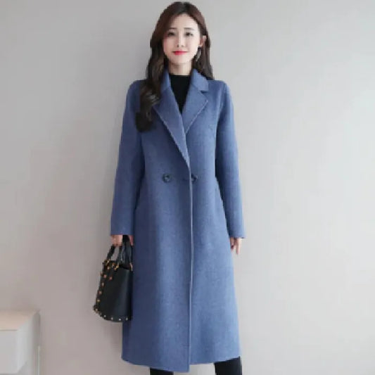 Woolen Coat Women's Spring and Autumn Mid-length Fashionable Korean Style Loose Coat