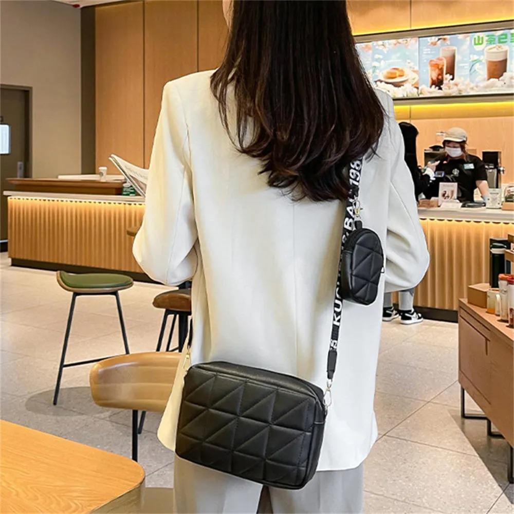 Girl's White PU Leather Crossbody Bag