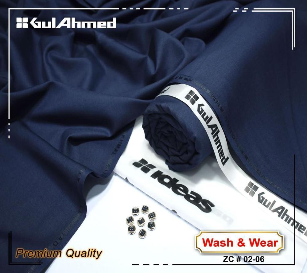 Men’s Unstitched Wash And Wear Plain Suit
Season: Summer