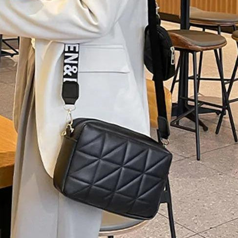 Girl's White PU Leather Crossbody Bag