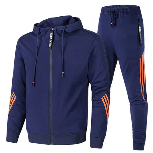 Men's Casual Sports Suits, Men's Jackets, Men's Korean Style Trendy and Handsome Matching Set 