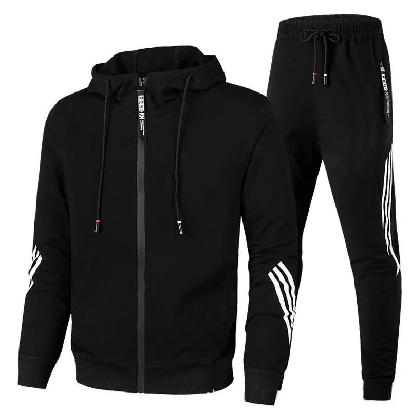 Men's Casual Sports Suits, Men's Jackets, Men's Korean Style Trendy and Handsome Matching Set 